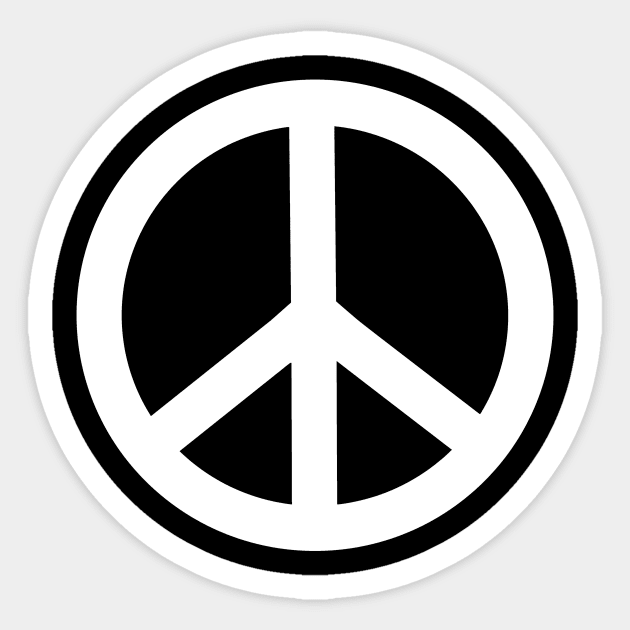 PEACE Sign White Retro Sticker by SartorisArt1